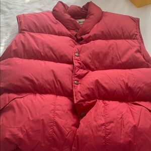 L.L. Bean Vibrant Red Down Vest